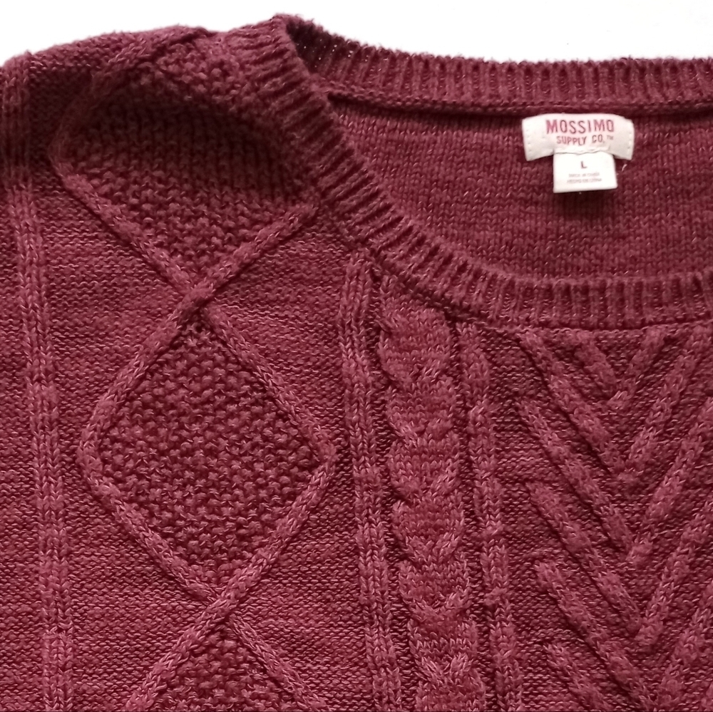 Mossimo▪️Maroon Scoop Neck Sweater - Picture 2 of 5